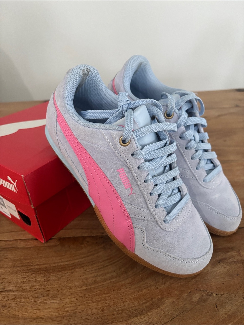 Puma Women's Bella Donna SD Haute Tropic Posie Pink Suede Sneakers Size 5.5